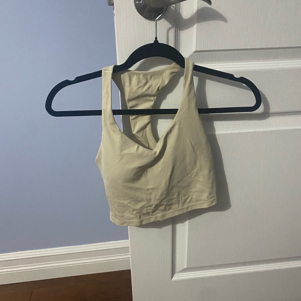 Cream Sports Bra